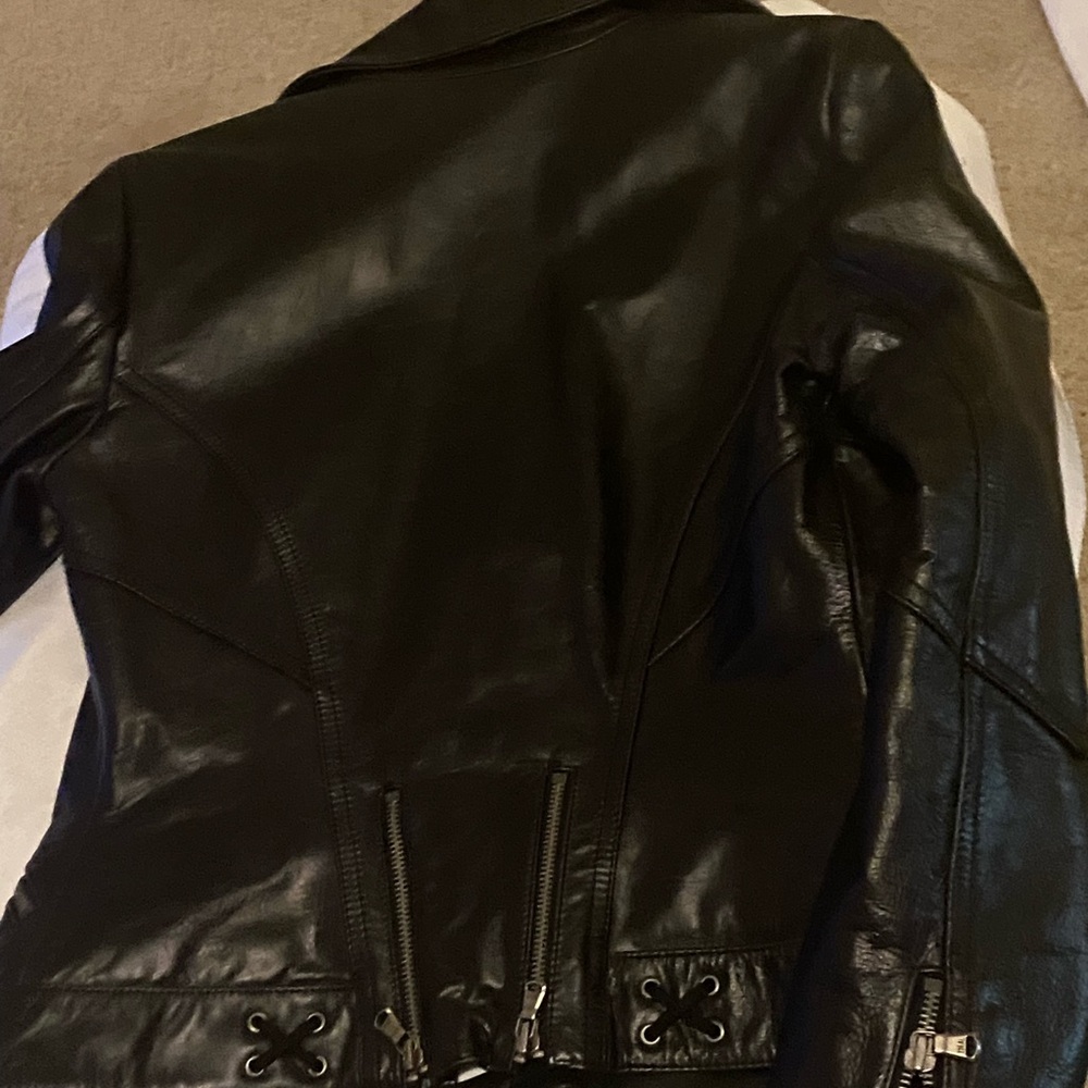 Vintage Women  Express Motorcycle leather jacket.
